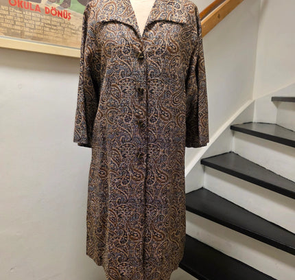 Vintage 1950's Paisley Dress Coat - Yatva