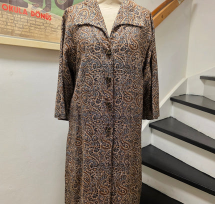 Vintage 1950's Paisley Dress Coat - Yatva