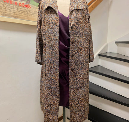 Vintage 1950's Paisley Dress Coat - Yatva