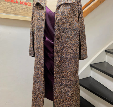 Vintage 1950's Paisley Dress Coat - Yatva