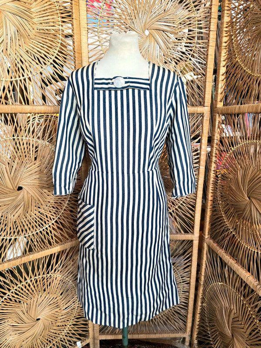 Vintage 1950's Stripe Dress - Yatva