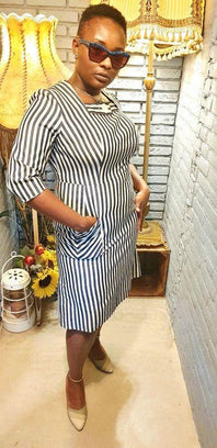 Vintage 1950's Stripe Dress - Yatva