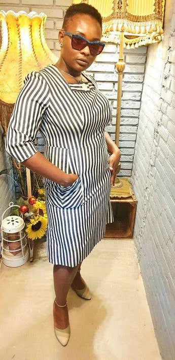 Vintage 1950's Stripe Dress - Yatva
