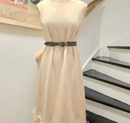 Vintage 1960's / 1970's Aima feathered Dress - Yatva