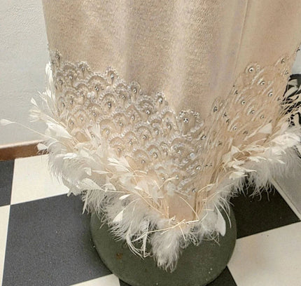 Vintage 1960's / 1970's Aima feathered Dress - Yatva