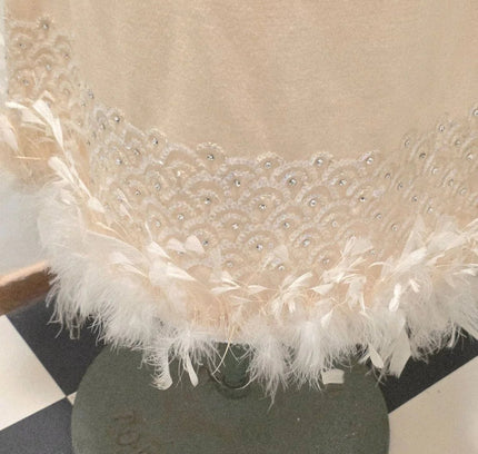 Vintage 1960's / 1970's Aima feathered Dress - Yatva