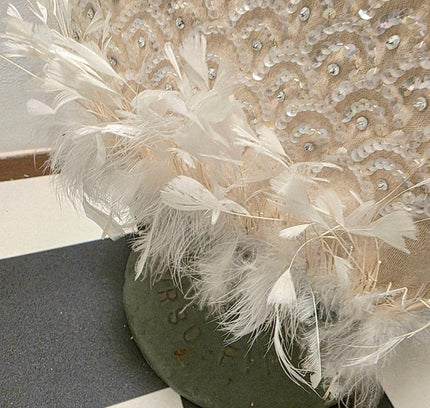 Vintage 1960's / 1970's Aima feathered Dress - Yatva