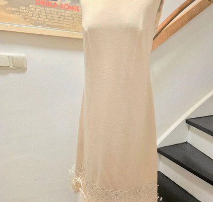 Vintage 1960's / 1970's Aima feathered Dress - Yatva