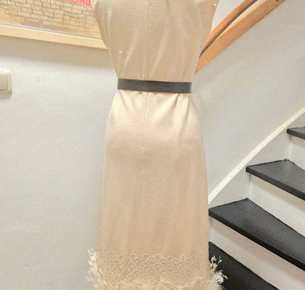 Vintage 1960's / 1970's Aima feathered Dress - Yatva