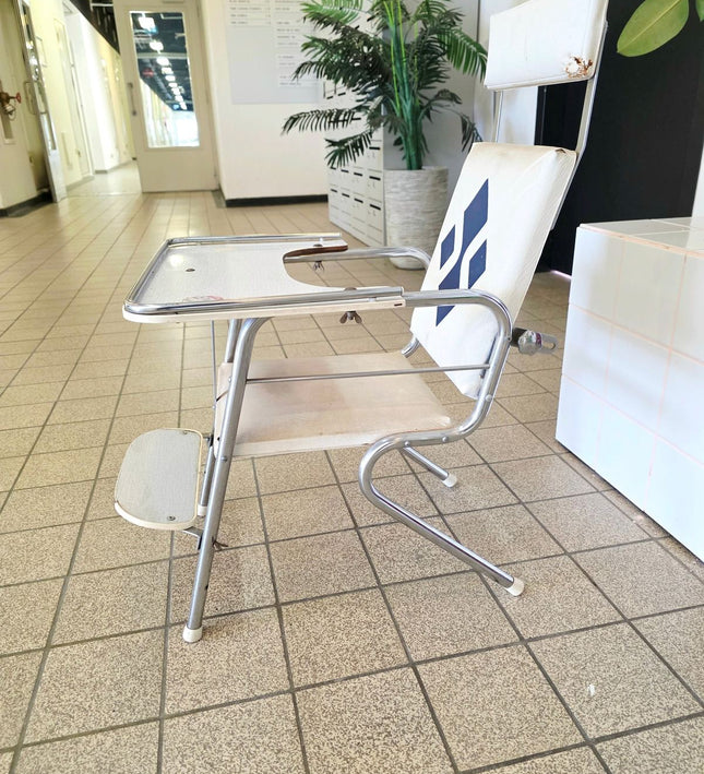 Vintage 1960s Convertible Chrome High Chair & Play Table Set - Yatva