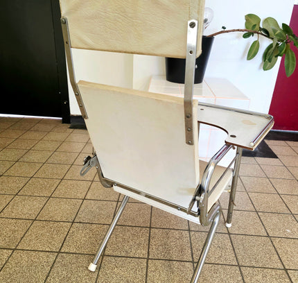 Vintage 1960s Convertible Chrome High Chair & Play Table Set - Yatva