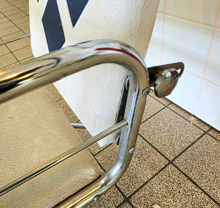 Vintage 1960s Convertible Chrome High Chair & Play Table Set - Yatva