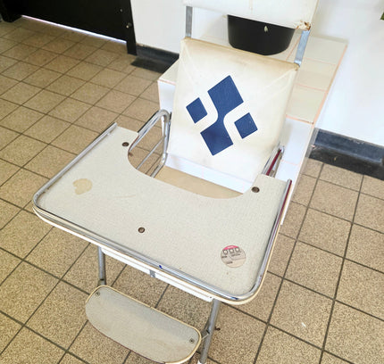 Vintage 1960s Convertible Chrome High Chair & Play Table Set - Yatva