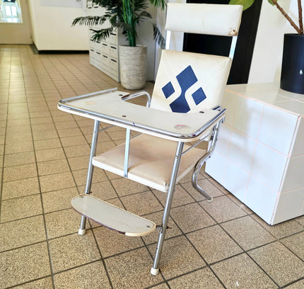 Vintage 1960s Convertible Chrome High Chair & Play Table Set - Yatva