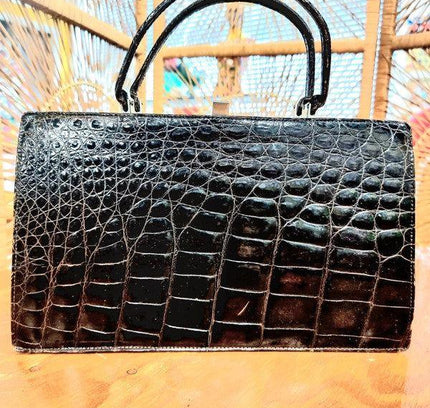 Vintage 1960s Genuine Alligator Handbag - Yatva