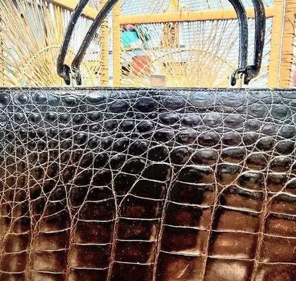 Vintage 1960s Genuine Alligator Handbag - Yatva
