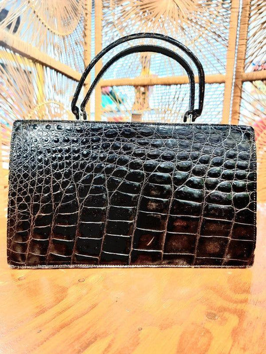 Vintage 1960s Genuine Alligator Handbag - Yatva
