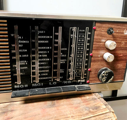 Vintage 1960s Philips Philetta de Luxe 380 Radio - Tabletop Receiver - Not fully functional - Yatva