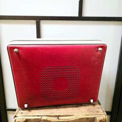 Vintage 1960s Philips Portable Suitcase Record Player | Model NG2412 Tube Amp Turntable - Yatva