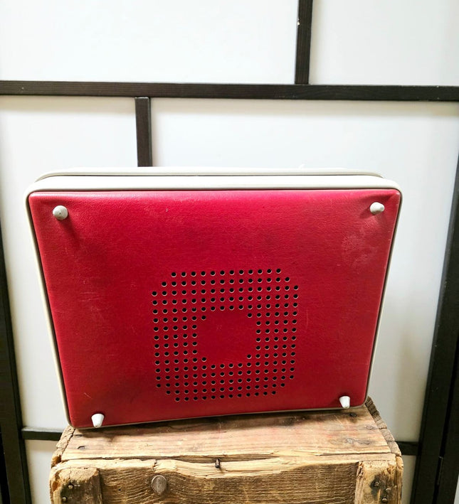 Vintage 1960s Philips Portable Suitcase Record Player | Model NG2412 Tube Amp Turntable - Yatva