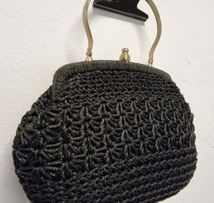 Vintage 1960's Sisal Crochet Handbag - Yatva
