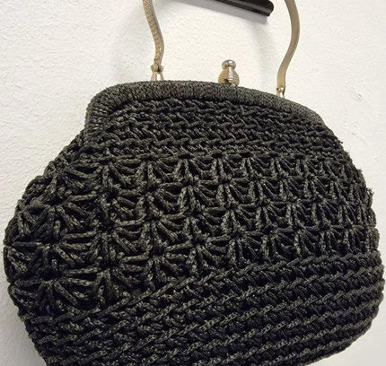 Vintage 1960's Sisal Crochet Handbag - Yatva