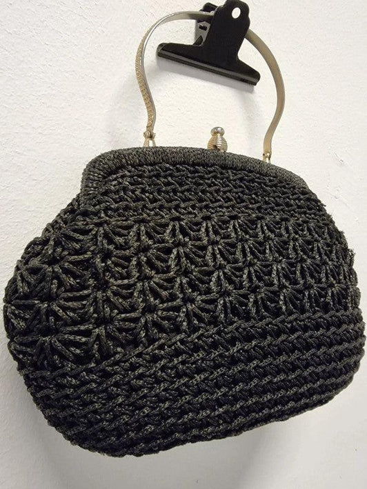 Vintage 1960's Sisal Crochet Handbag - Yatva