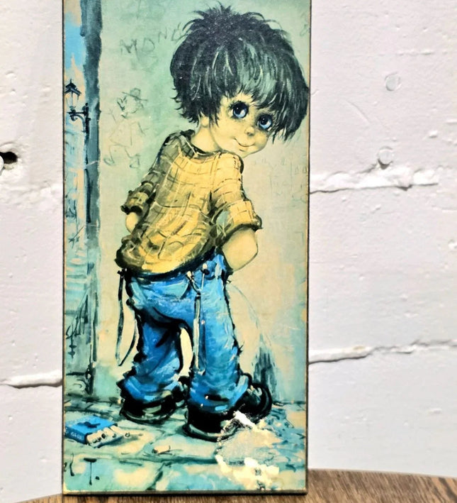 Vintage 1970s Big Eyed Boy - Yatva