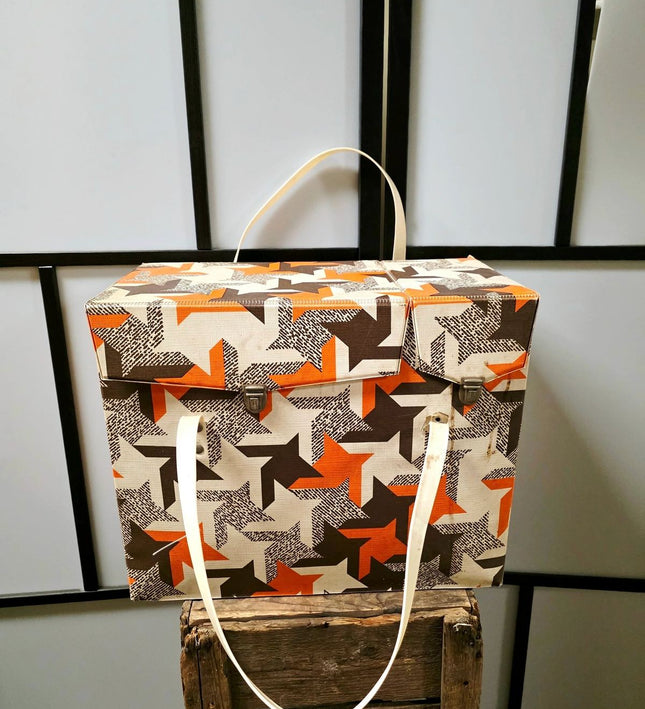 Vintage 1970s Cooler Bag / Cooler with Retro Print - Yatva