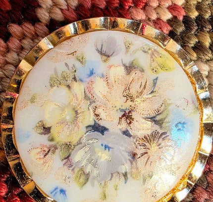 Vintage 1970s Floral Scarf Clip - Yatva