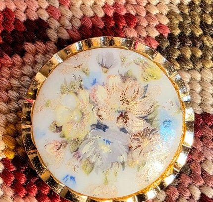 Vintage 1970s Floral Scarf Clip - Yatva