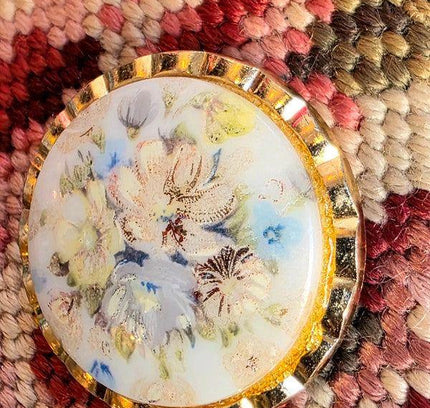 Vintage 1970s Floral Scarf Clip - Yatva