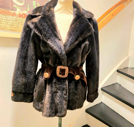 Vintage 1970's Fur Bijou By Heinz Oestergaard Coat - Yatva