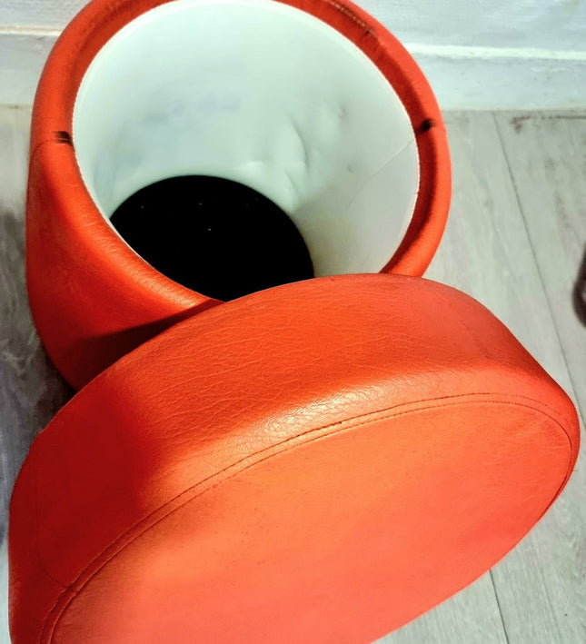 Vintage 1970s Mushroom Poef / Stool - Yatva