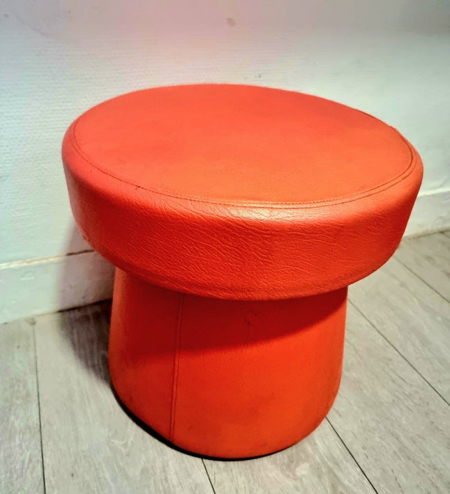 Vintage 1970s Mushroom Poef / Stool - Yatva