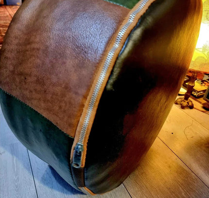 Vintage 1970's Patchwork Pouf Poefen - Yatva