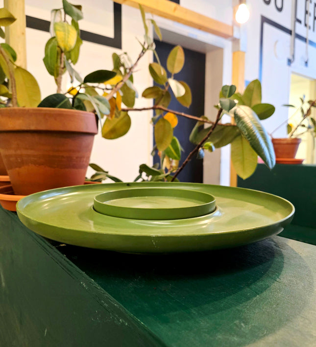 Vintage 1970s Rubbermaid Avocado Green Lazy Susan Base - Yatva