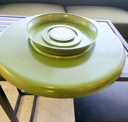 Vintage 1970s Rubbermaid Avocado Green Lazy Susan Base - Yatva