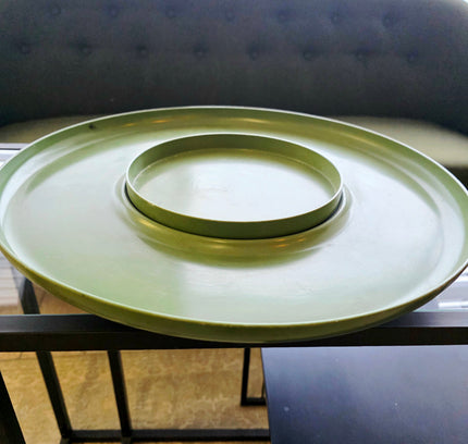 Vintage 1970s Rubbermaid Avocado Green Lazy Susan Base - Yatva