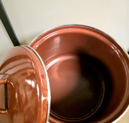 Vintage 1970s (Set of 3) Enamel Cooking Pots - Yatva