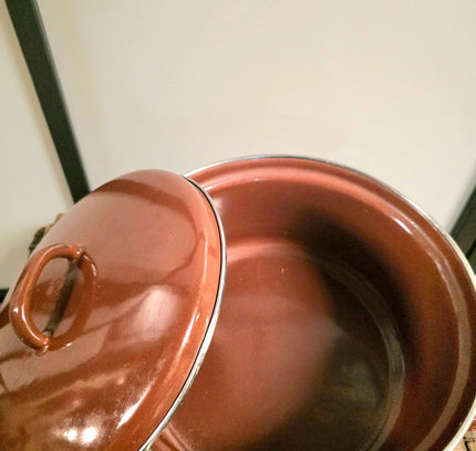 Vintage 1970s (Set of 3) Enamel Cooking Pots - Yatva