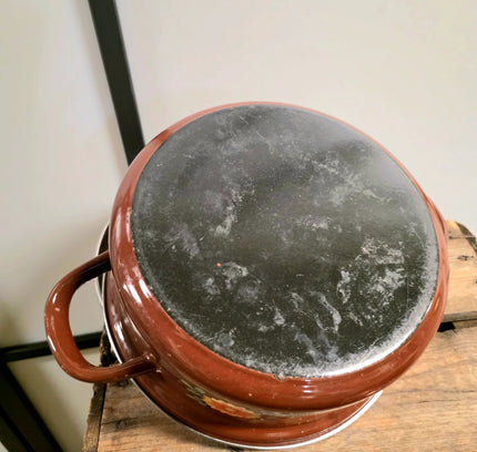 Vintage 1970s (Set of 3) Enamel Cooking Pots - Yatva