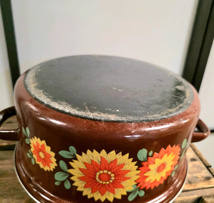 Vintage 1970s (Set of 3) Enamel Cooking Pots - Yatva