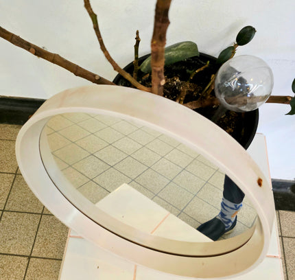 Vintage 1970s Space Age Round Mirror - Yatva