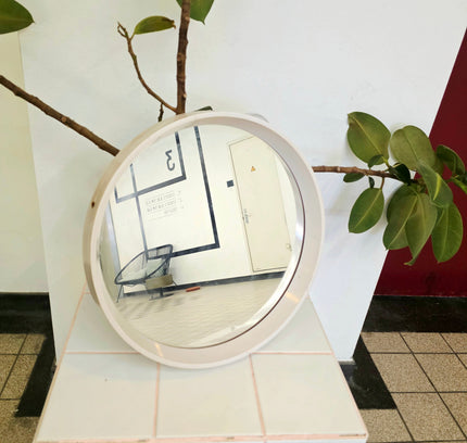 Vintage 1970s Space Age Round Mirror - Yatva