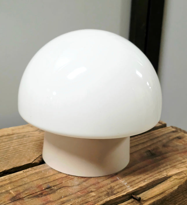 Vintage 1970s Space Age White Glass Mushroom Table & Ceiling Lamp by Wintop - Yatva