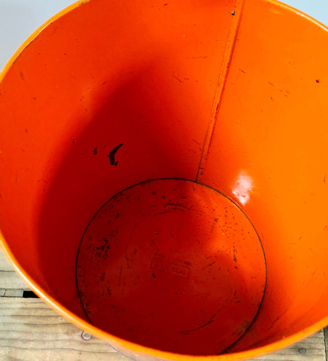Vintage 1970s Tomado Tin Wastepaper Basket | Retro Space Age Flower Power Trash Can - Yatva
