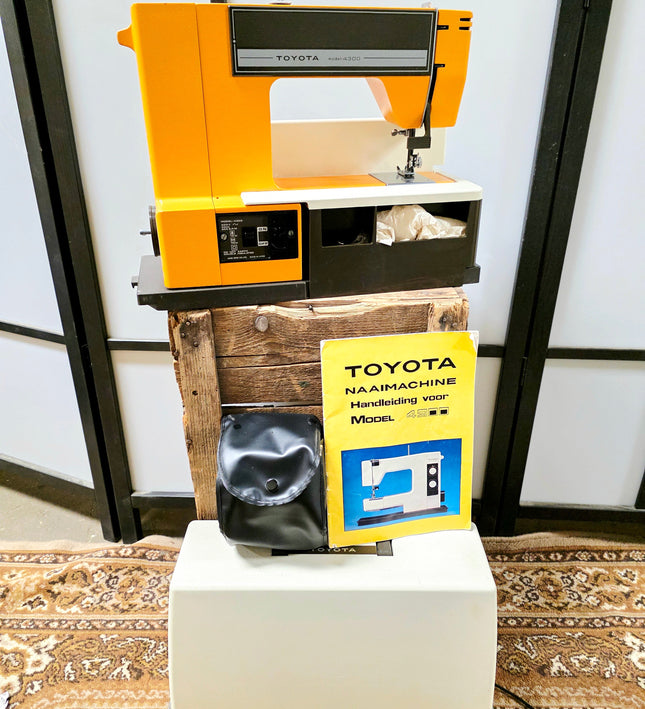 Vintage 1970s Toyota Model-4300 Sewing Machine – Retro Orange Heavy Duty - Yatva