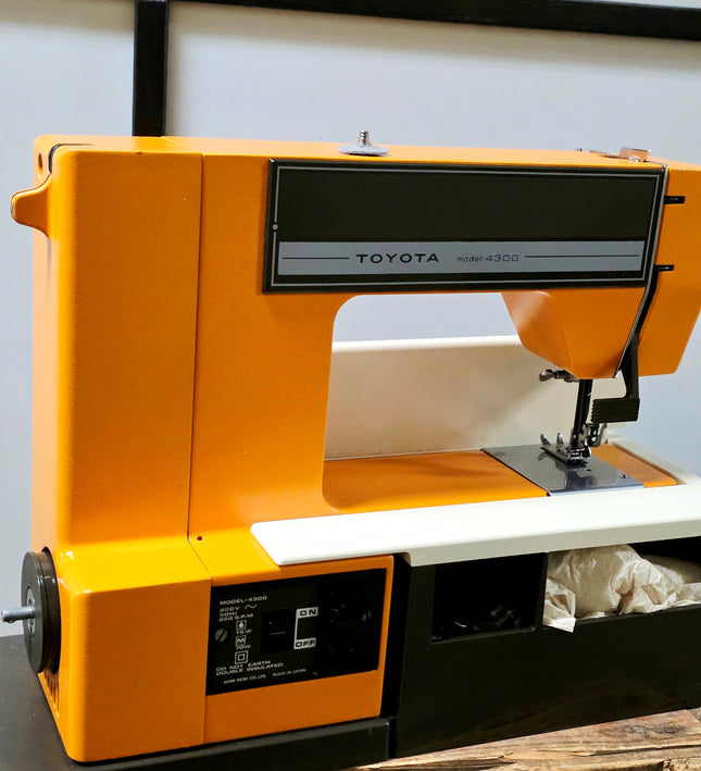 Vintage 1970s Toyota Model-4300 Sewing Machine – Retro Orange Heavy Duty - Yatva
