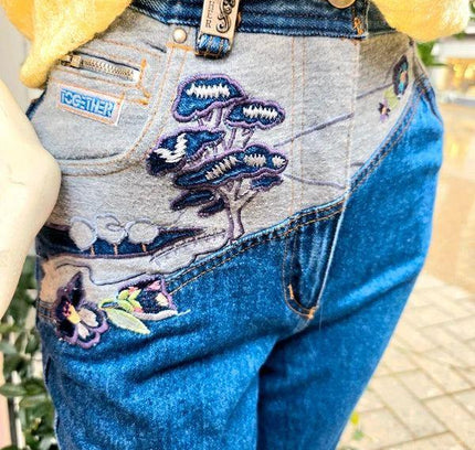 Vintage 1980's ( 2 Piece ) Together Denim Trouser Set - Yatva